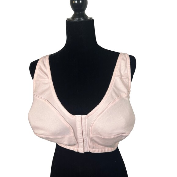 Comfort Choice Pale Pink Wireless Front Closure Bra Size 48B - Picture 5 of 6